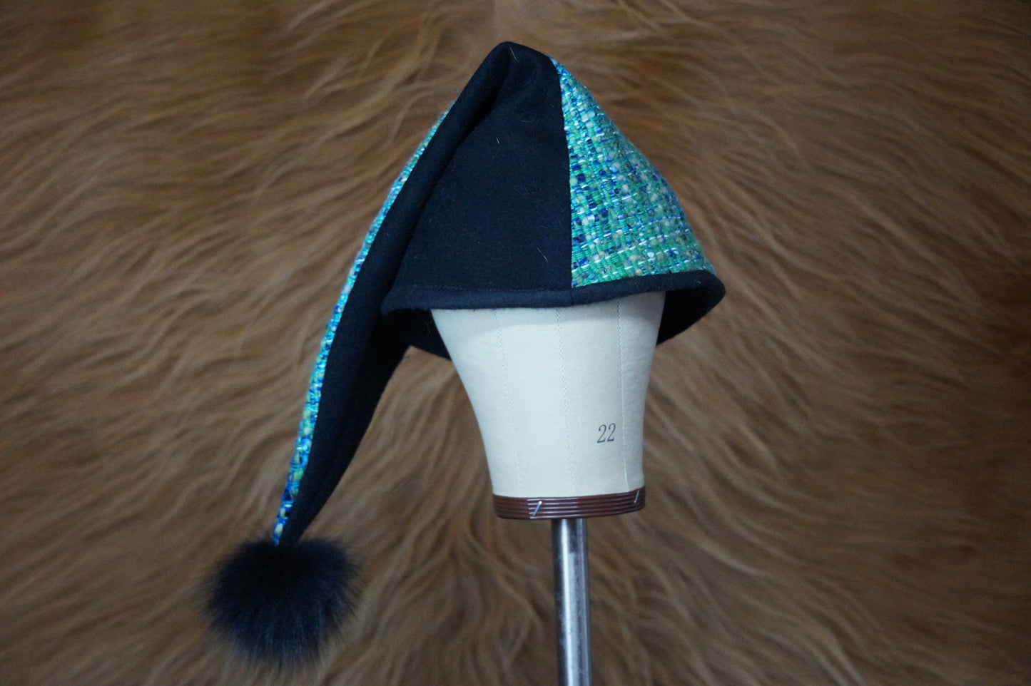 Wool Toque with Weaving