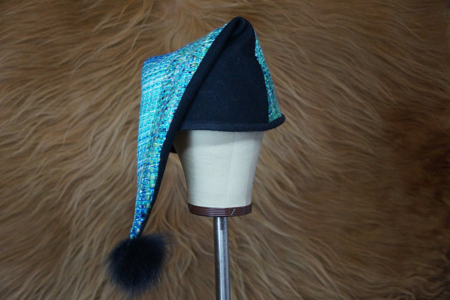 Wool Toque with Weaving
