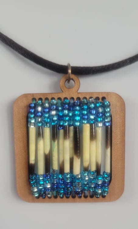 Quills and beads pendant