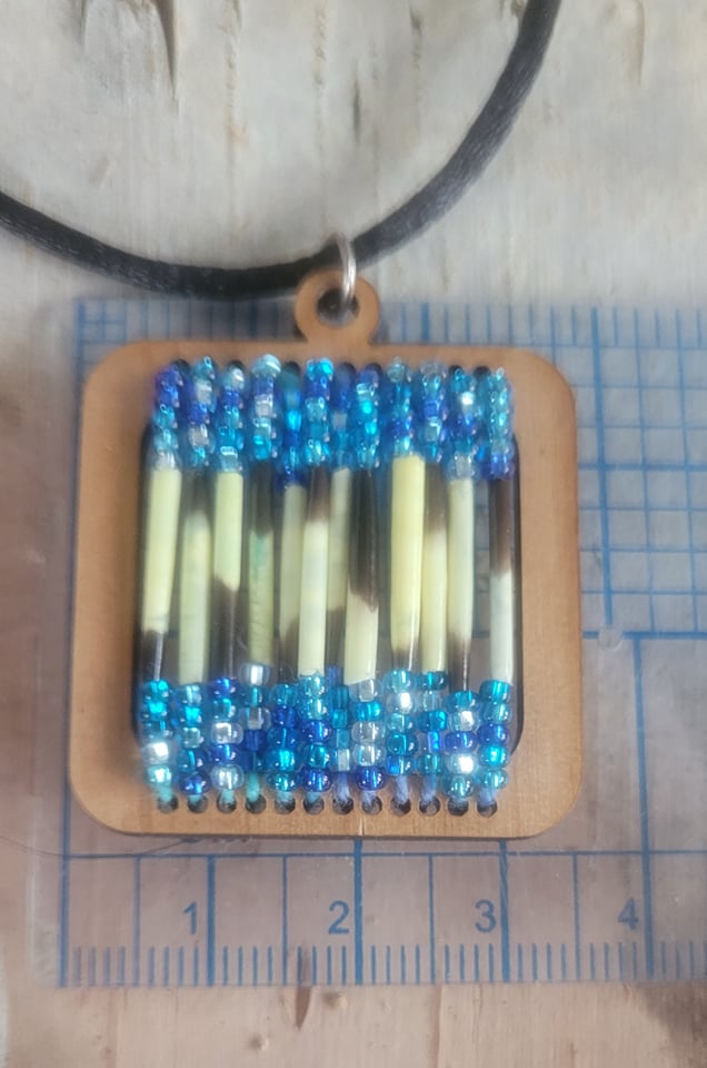 Quills and beads pendant
